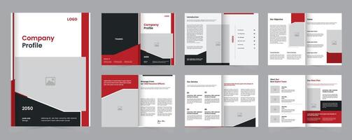 company profile, clean and creative template, layout for any project purpose vector