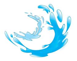 dynamic abstract image of a circular water splash vector