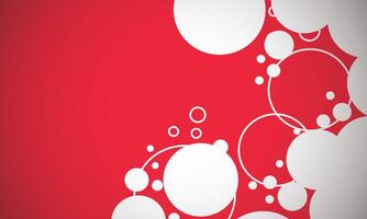 Red and White Circular Abstract Design vector