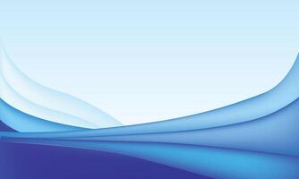Blue waves and curved gradients elegant abstract background vector