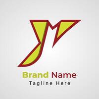 Letter Y Bookmark Logo, simple logo of letter Y arranged to form Bookmark negative space vector