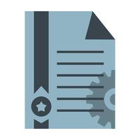 A certificate with a seal and ribbon, symbolizing achievement, recognition, and success. Perfect for educational and professional contexts. vector