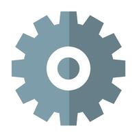 A sleek minimalist gear icon on a plain background, symbolizing technology, machinery, and industrial design. Ideal for tech, engineering, and mechanical themes. vector