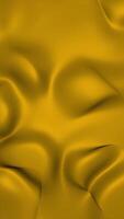 Abstract gold fabric silk texture background. Media. 3d slowly moving folds. Vertical . video