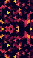 Random flying digital abstract neon triangles, motion abstract futuristic background. Media. Contrasting blinking small triangles on a dark background. Vertical . video