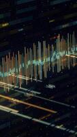 Abstract animation of digital 3d financial chart showing the rise and falling value of the global stock market. Animation. Global economic data statistics. video