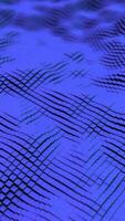 Motion design abstract background with blue wavy texture, top view, seamless loop. Animation. Volumetric wave-like movement of cubes. video