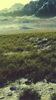 dry grass fields and mountains in Nepal video
