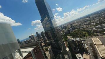 Skyscrapers in Melbourne, from an FPV drone. video