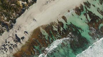 empty beach with waves in Australia video