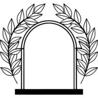 A laurel wreath on a black background vector