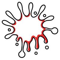 A red splash splash on a white background vector