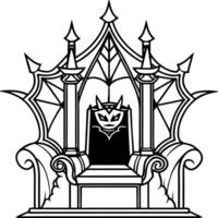 The king's throne with a spider on it vector