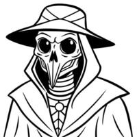 A cartoon grim reaper with a hat on vector
