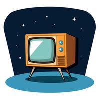 Retro tv illustration vector