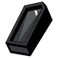 A black box with a window in it vector