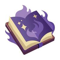 An open book with a star on it vector