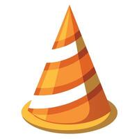 A traffic cone on a white background vector