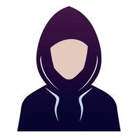 A person in a hoodie on a white background vector