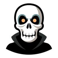 Skeleton head isolated on white background vector