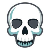 A skull with a big mouth and a big nose vector