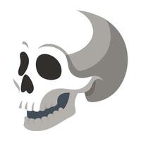 A skull with a black eye on a white background vector