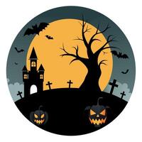 Spooky halloween background with copy space. vector