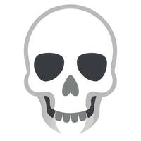 A skull with a black eye and a white smile vector
