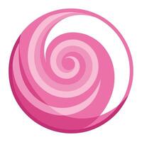 Sweet pink candy abstract spiral background vector