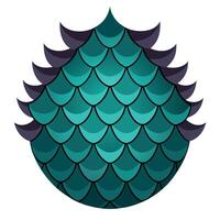 A green dragon scales pattern on a white background vector