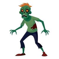Terrifying zombie on transparent background vector