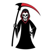 A grim reaper with a scythe vector