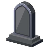 Tombstone gravestone isolated on transparent background. . vector