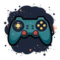 game gaming controller with dark theme with grunge background vector