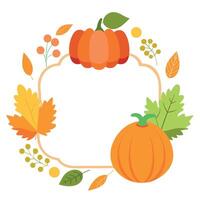Watercolor drawing of thanksgiving day invitation or card with free space. vector