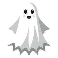 A cartoon ghost with a smile on its face vector