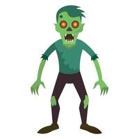 Zombie isolated on transparent background. vector