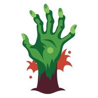 Zombie Hand on a Transparent Background. vector