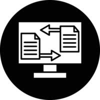 Online File Transfer Illustration Icon vector