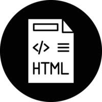 HTML File Illustration Icon vector