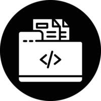 Coding Folder Illustration Icon vector