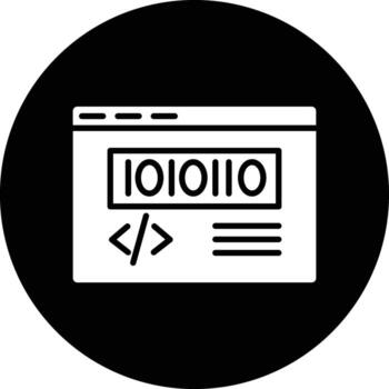 Binary Code Illustration Icon vector