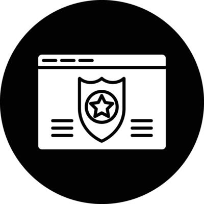 Online Police Illustration Icon