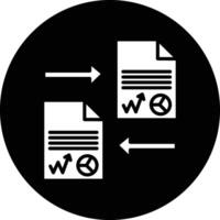 Documents Exchange Illustration Icon vector