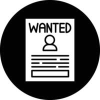Wanted Illustration Icon vector