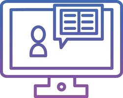 A computer screen with a book on it vector