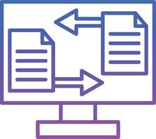 Online File Transfer Illustration Icon vector