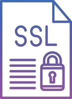 SSL File Illustration Icon vector