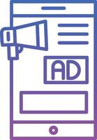 Ad placement on a mobile phone vector