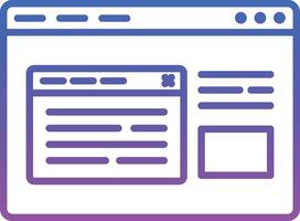 Browser Pop Up Illustration Icon vector